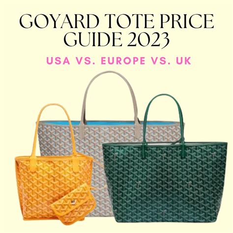 how much are goyard bag|Goyard tote price guide.